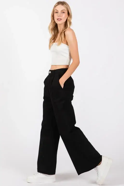 Final Touch – wholesale Byxor - Dam – Bomullsbyxor med vida ben - P50015C17