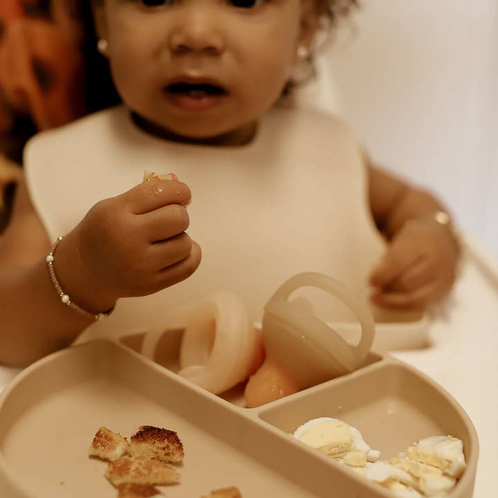 Ali+Oli - Wholesale Bib - Baby - Silicone Baby Bib Roll Up & Stay Closed - (Sand)7