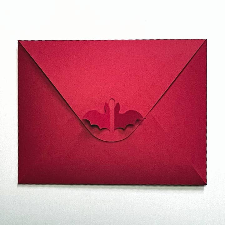 Squirrel Tacos Papercuts - Wholesale Love Card - Paper Cut Batty Wishes Valentine Love Card 5