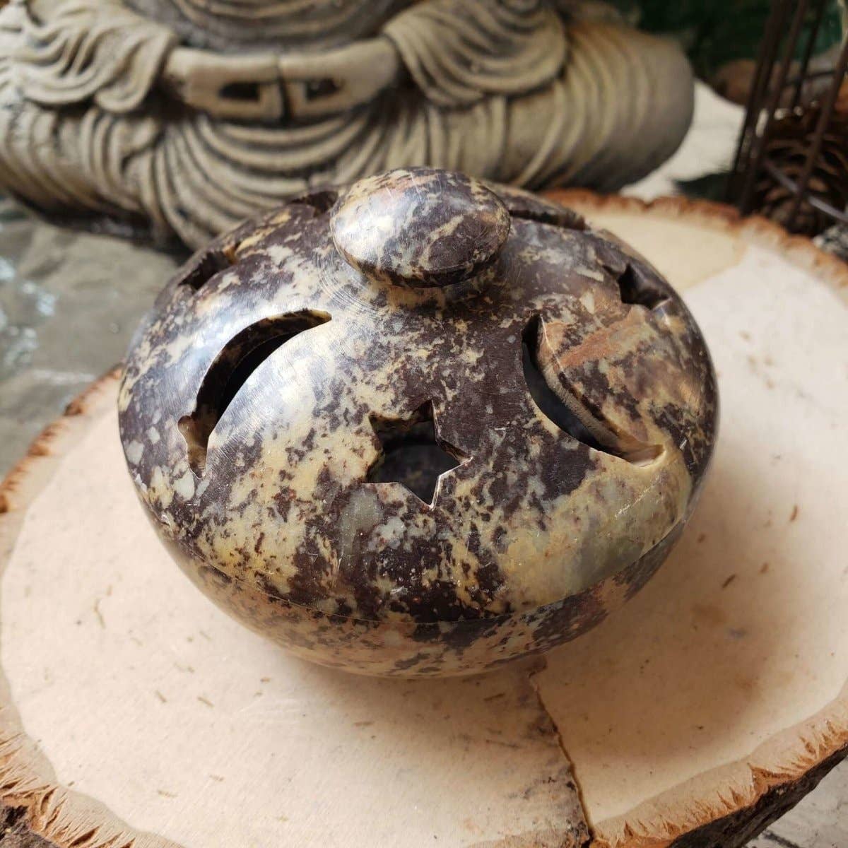 My Magic Place Shop - Wholesale Incense Holder - Soapstone Multi Burner, Charcoal Burner, Incense holder1