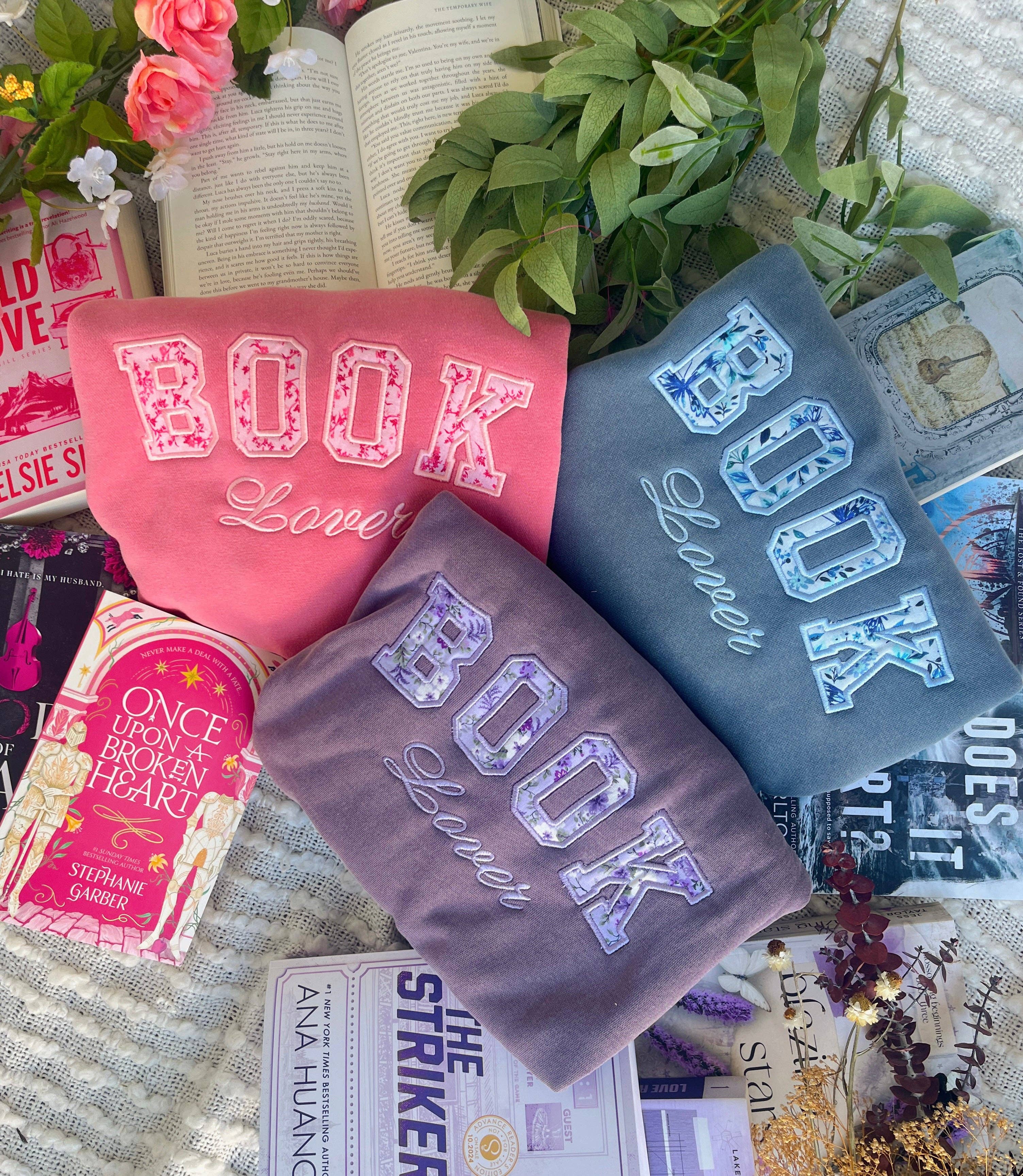 Threaded By Sabrina - Venta al por mayor Sudadera - Mujer - Sudadera Book Lover - Azul1