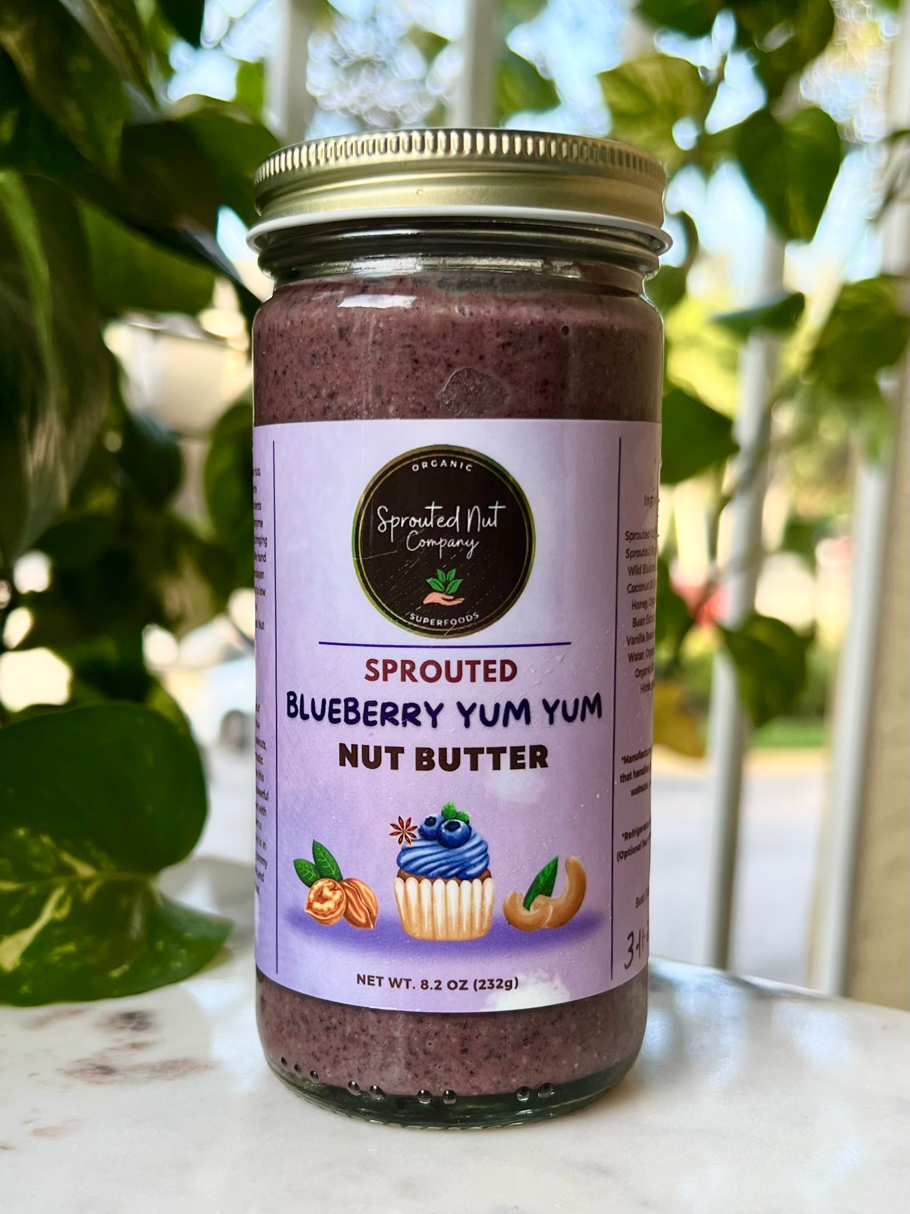 Sprouted Nut Company – wholesale Nut butter – Blueberry Cashew Walnut Butter - Sprouted - Organic 0