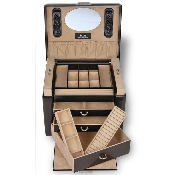 REMOVED BRAND - Wholesale Jewelry Box/Organizer - Large Leather Jewelry Box - Marta5