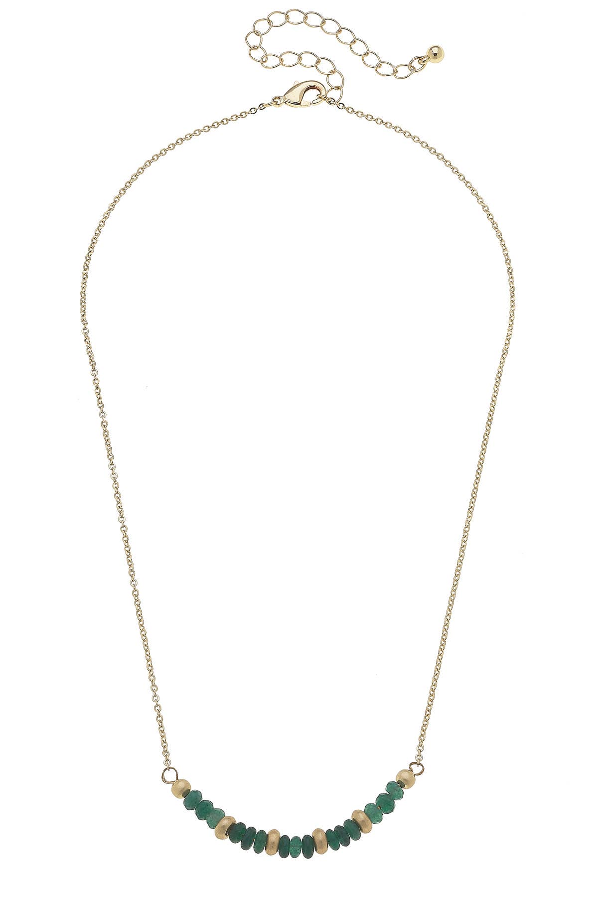 Canvas Style - Wholesale Kralen/parelketting - Hallie halsketting met kralen en halve maan1