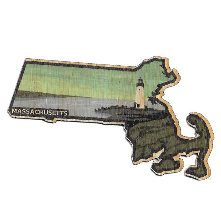 Massachusetts por atacado de Bamboo Wood Stickers