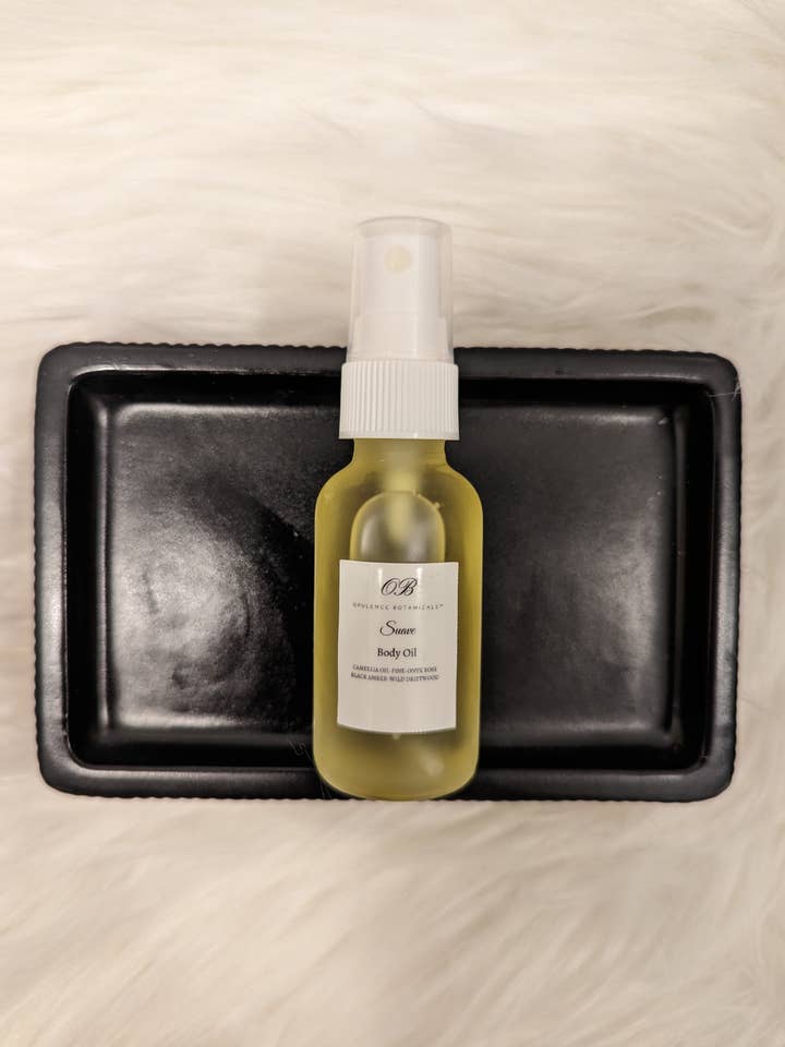 1 oz- 300 MOQ-Suave Body Oil for wholesale by Opulence Botanicals Inc.