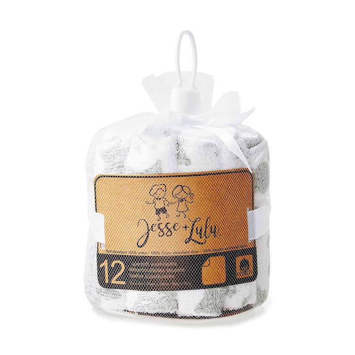 Grå moln & stjärnor tvättlapp Set - Grå för wholesale av Rose Textiles