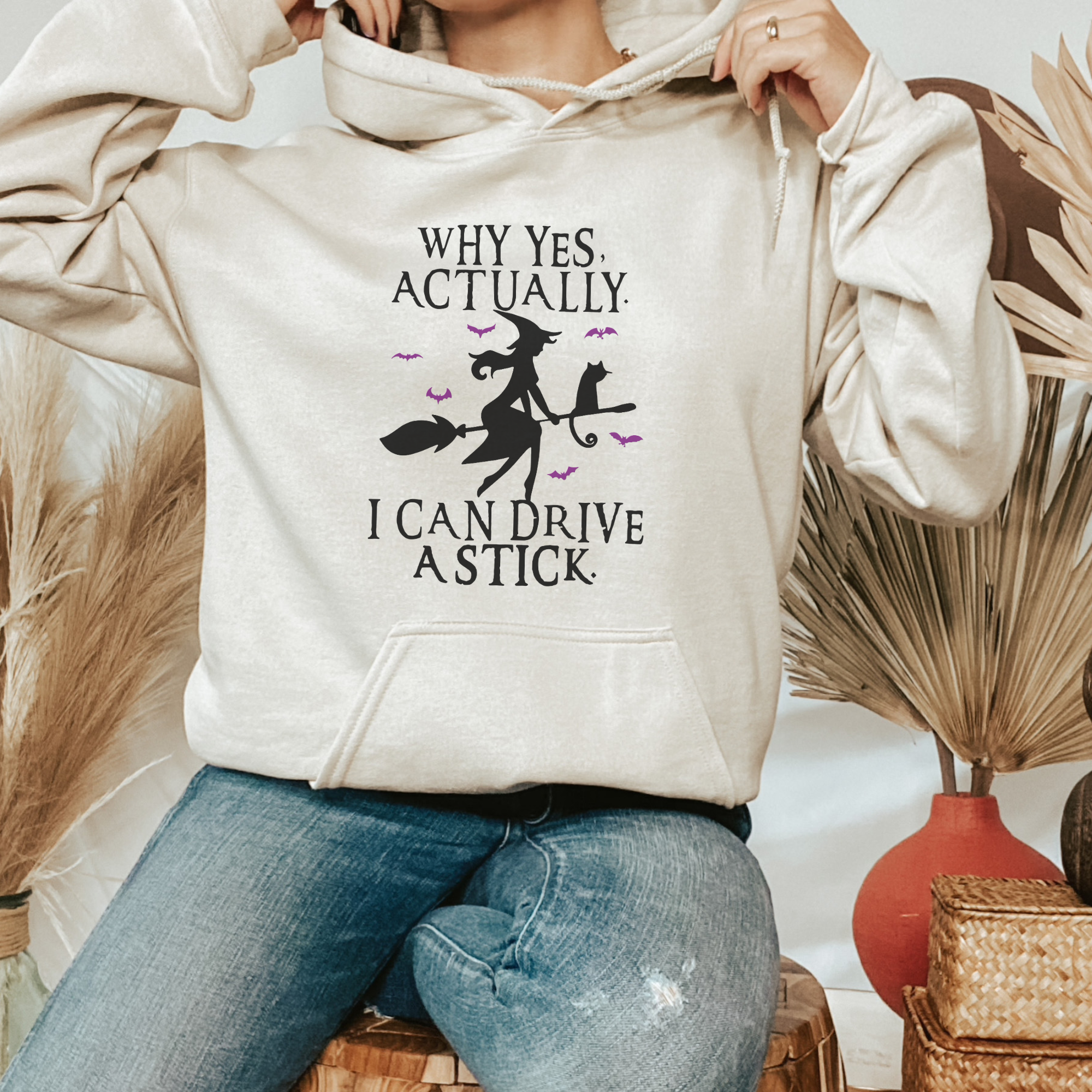 Trendznmore - Modern Graphic Apparel - Wholesale Hoodie - Women's - I Can Drive a Stick Halloween Hoodie3