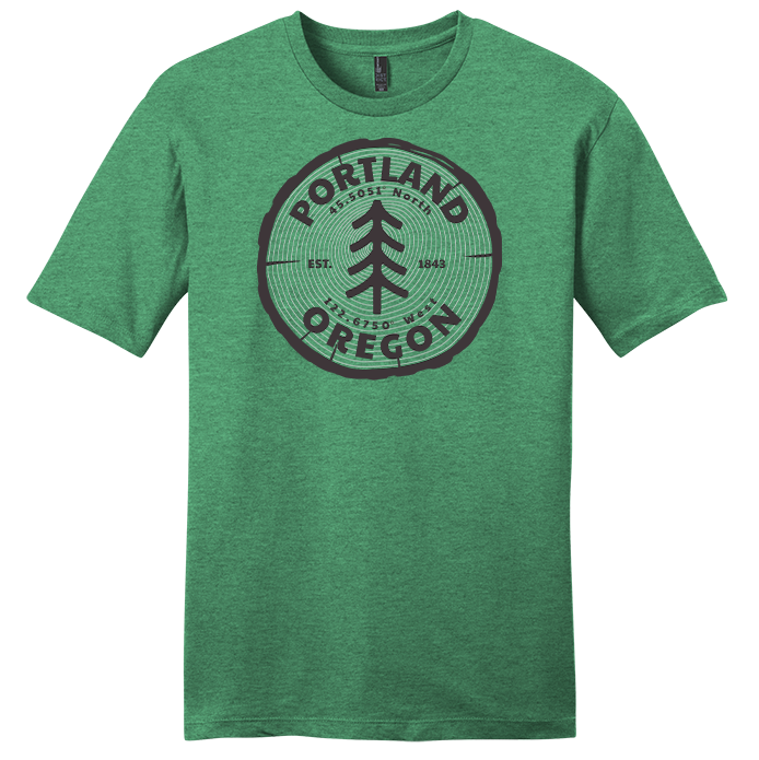 Direction Apparel - Wholesale Screen Printed T-Shirt - Unisex - Your City Tree Ring Perfect Tri-Blend Tee1