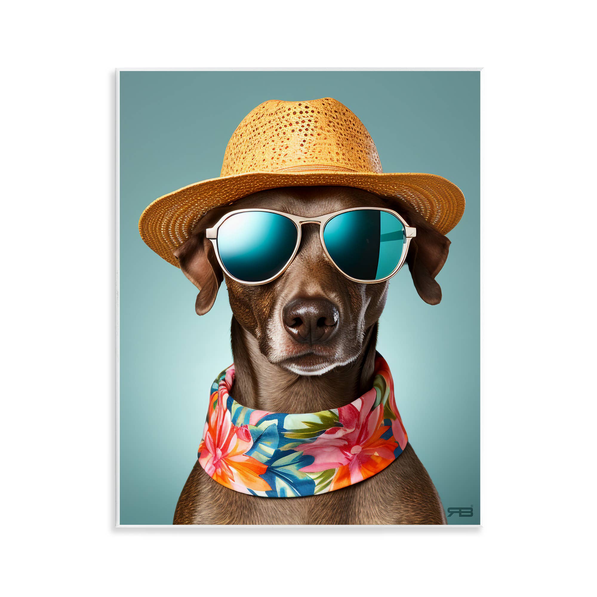 Stupell Industries - Wholesale Wall Sign - Beach Ready Pup - Unframed Wall Art0