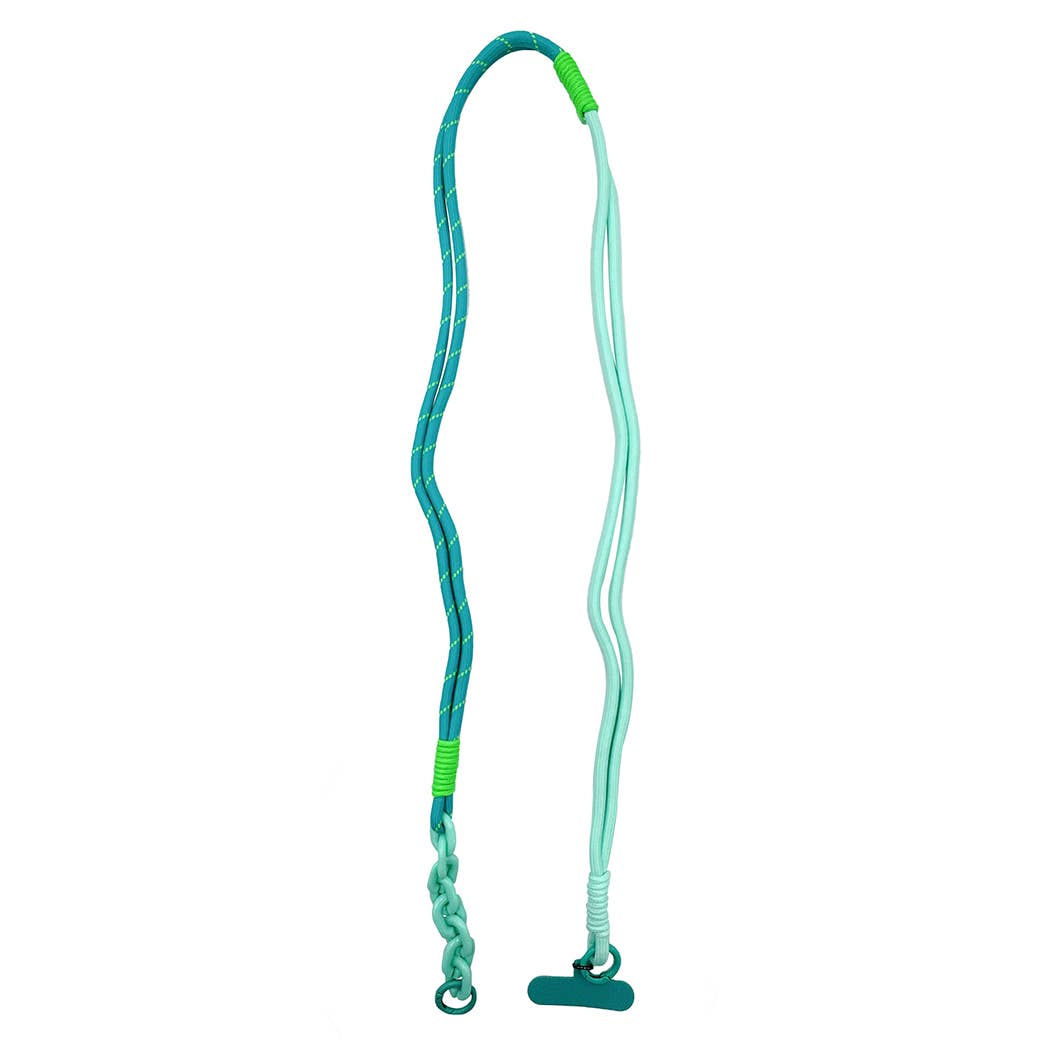 Fashion City - Wholesale Phonecase Strap - Two-Toned Rope Knotted Phone Charm Wrist Strap6