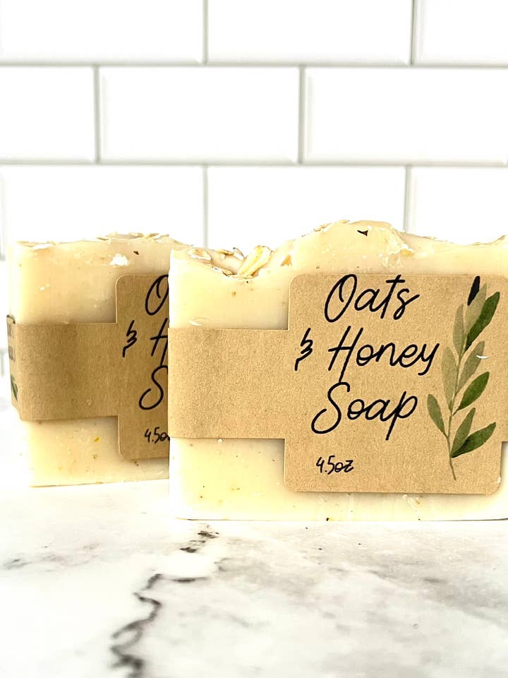 Handmade Oatmeal soap bars, Homemade soap, Vegan soap bars for wholesale by Brownies&Ginger Soap Co