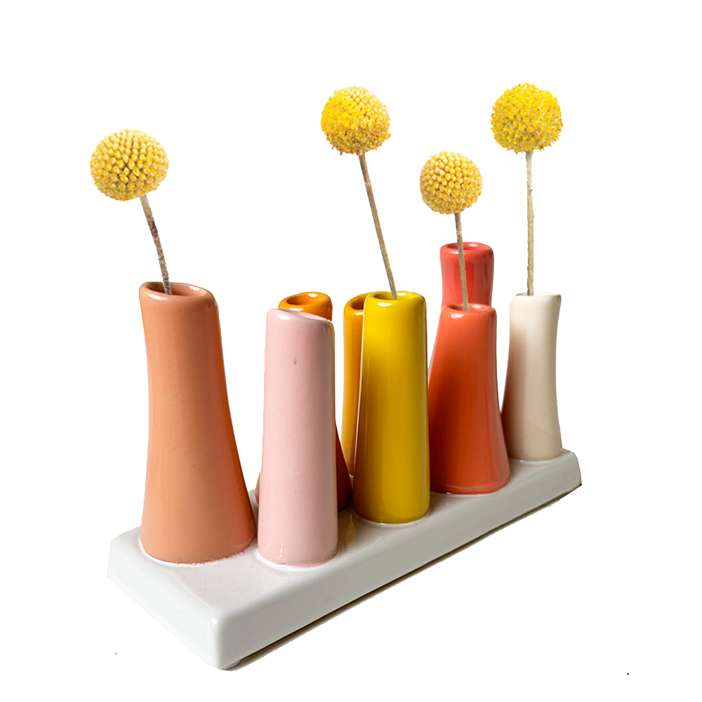 Papaye Pooley Vase à Fleur en Céramique Faite à la Main Jaunes en vente sur Faire1