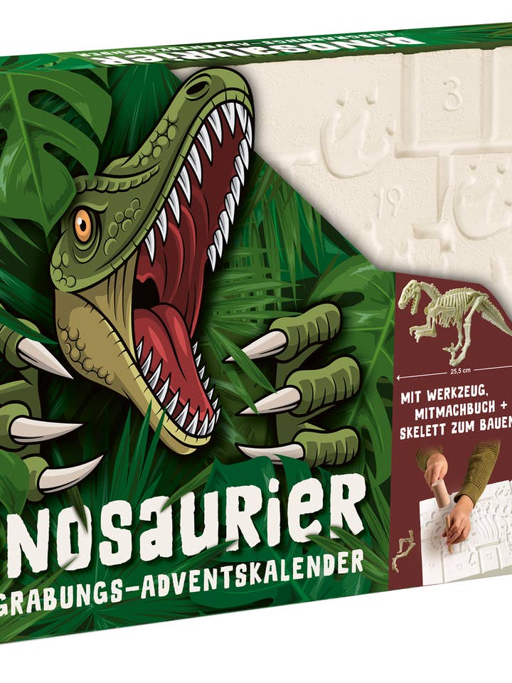Dinosaurier - Der Ausgrabungs-Adventskalender für den Großhandel von frechverlag TOPP & BusseSeewald