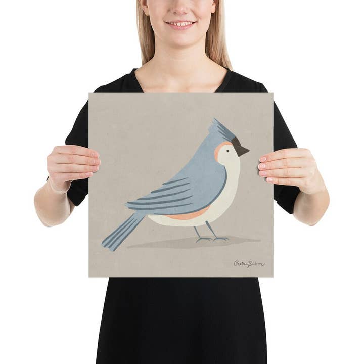 Betsy Siber, Illustration - Wholesale Art Print - Tufted Titmouse Art Print3