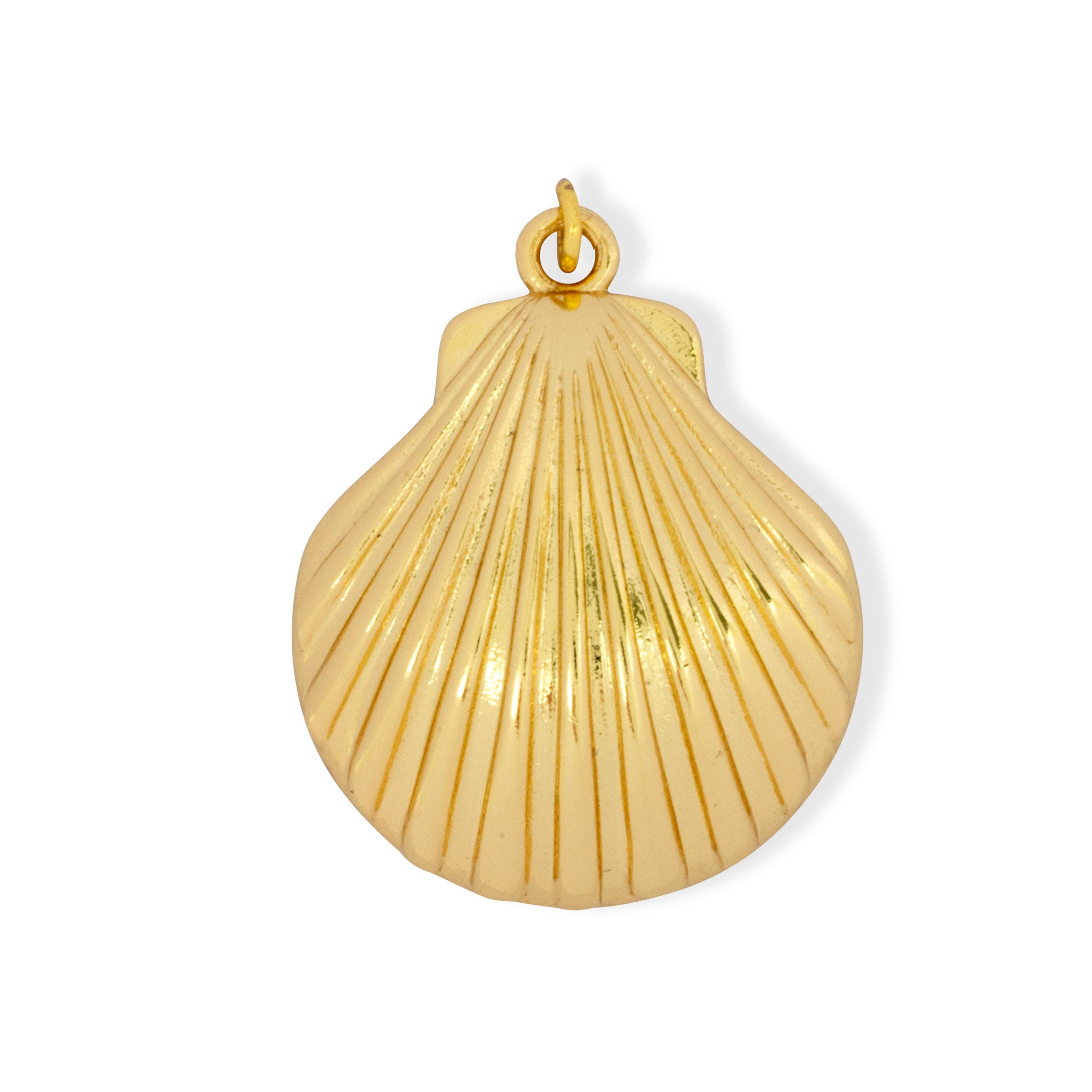 Ashiana London - Wholesale Individual Charm/Pendant - Gold Seashell Charm - Set of 40