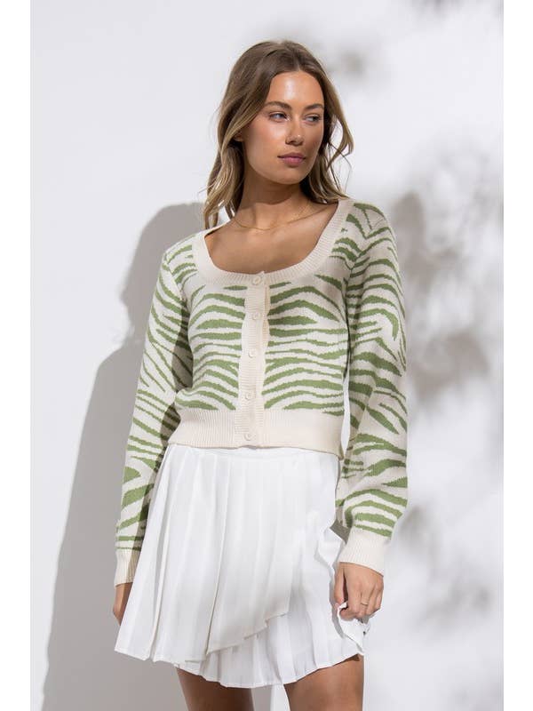 Papermoon - Wholesale Cardigan - Women's - PC15825 - Vivian Zebra Stripe Cardigan