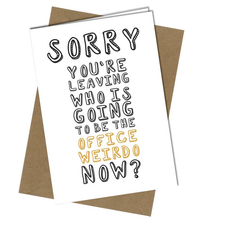 #972 Office Weirdo for wholesale by Close to the Bone Greeting Cards and Gifts