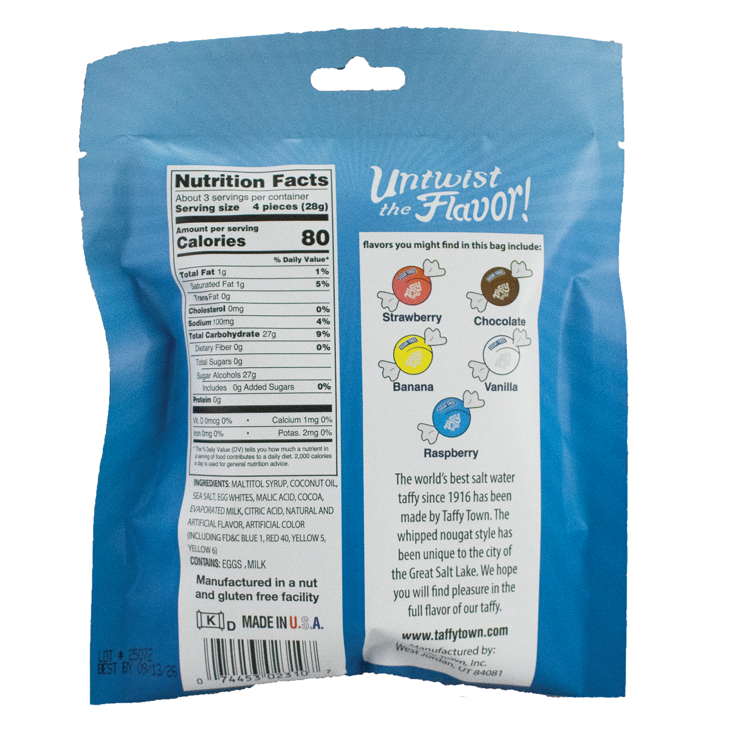 Taffy Town - Wholesale Taffy - Sugar Free Taffy (3 oz.)3