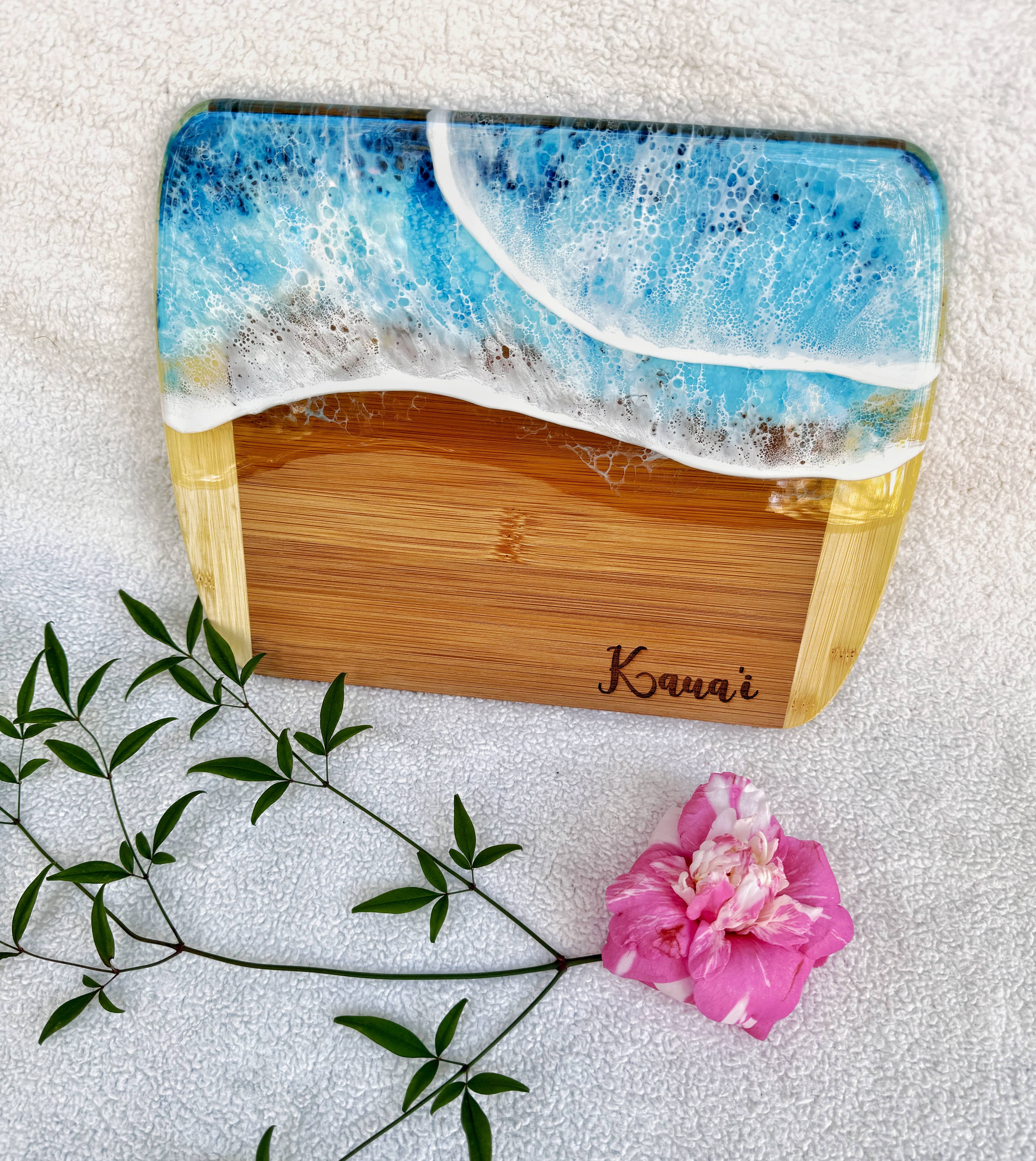 TBM Creations LLC - Venta al por mayor Tablas de quesos - NUEVO | Tabla de charcutería KAUAI Ocean | Tabla de servir hawaiana1