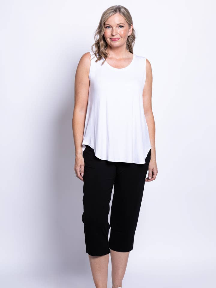 Jazz Tank, Bianco, Bambù per la vendita all'ingrosso da parte di Blue Sky Clothing Co LLC