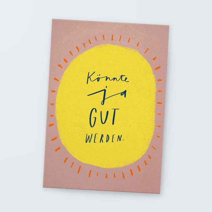 Postcard “Become good” for wholesale by franzizo nachhaltige papeterie