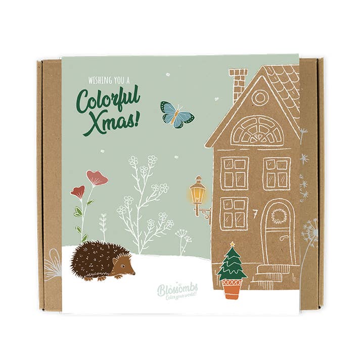 Gift Box – 'Wishing You a Colorful Xmas' with 9 Blossombs for wholesale by Blossombs