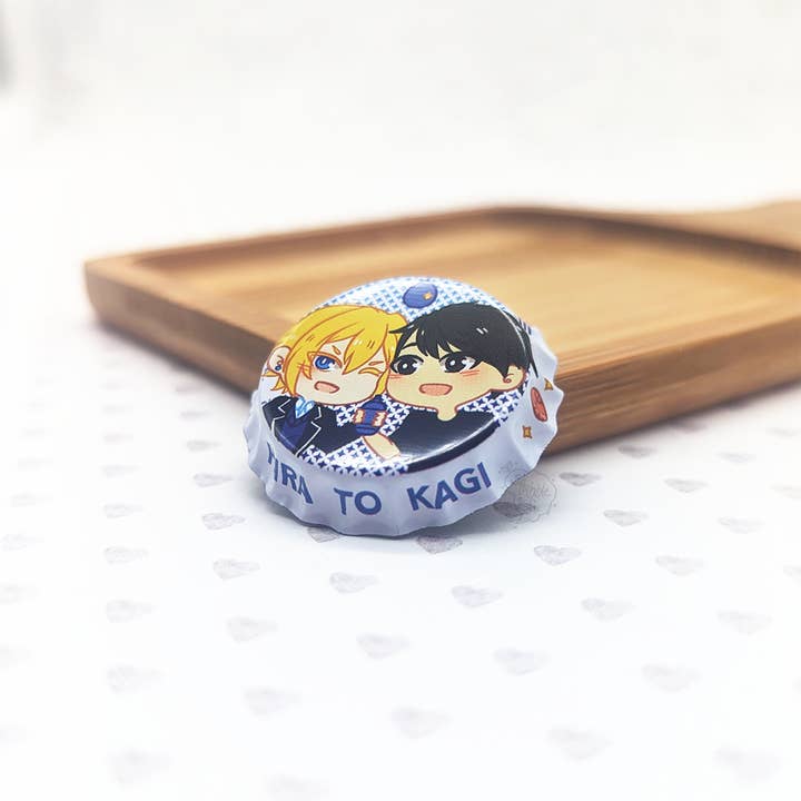 squibblefu - Wholesale Lapel Pin/Button - Pocari Sweet | Hirano to Kagiura | Bottle Cap Pin-back Button13