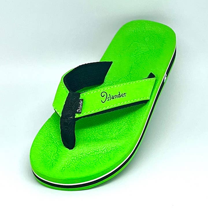 2300-serie sandalen (teenslippers) - limoengroen voor wholesale door Islander Footwear & Apparel
