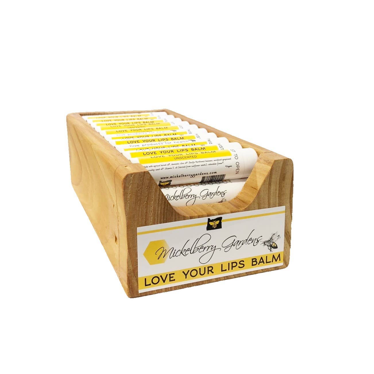 Mickelberry Gardens - Wholesale Lip Balm - Love Your Lips Balm (Regular or Tinted) — raw, clean beauty7