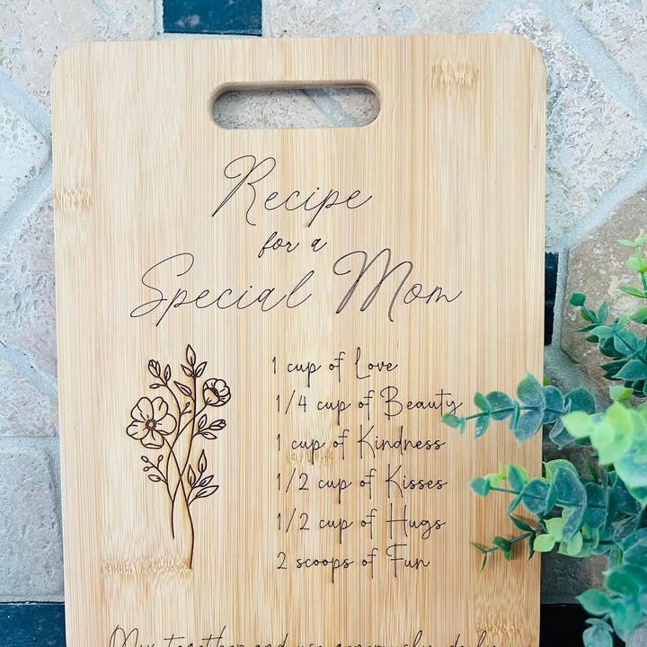 P&PD Wholesale - Wholesale Cutting Board - Recipe For A Special Mom Cutting Board0
