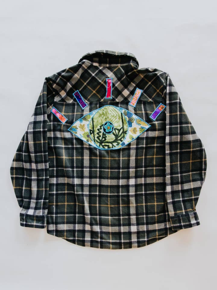 Vintage Flannel Jacket - Evil Eye for wholesale by Wings Hawaii