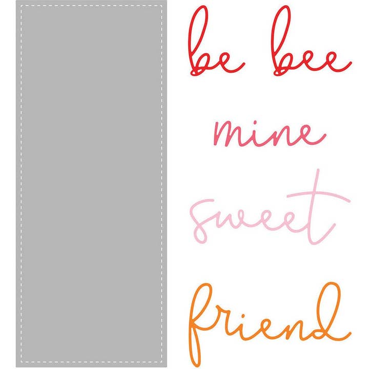 Slimline Sentiments: Stitched - Honey Cuts - Stand-Alone Dies - Retiring for wholesale by Honey Bee Stamps