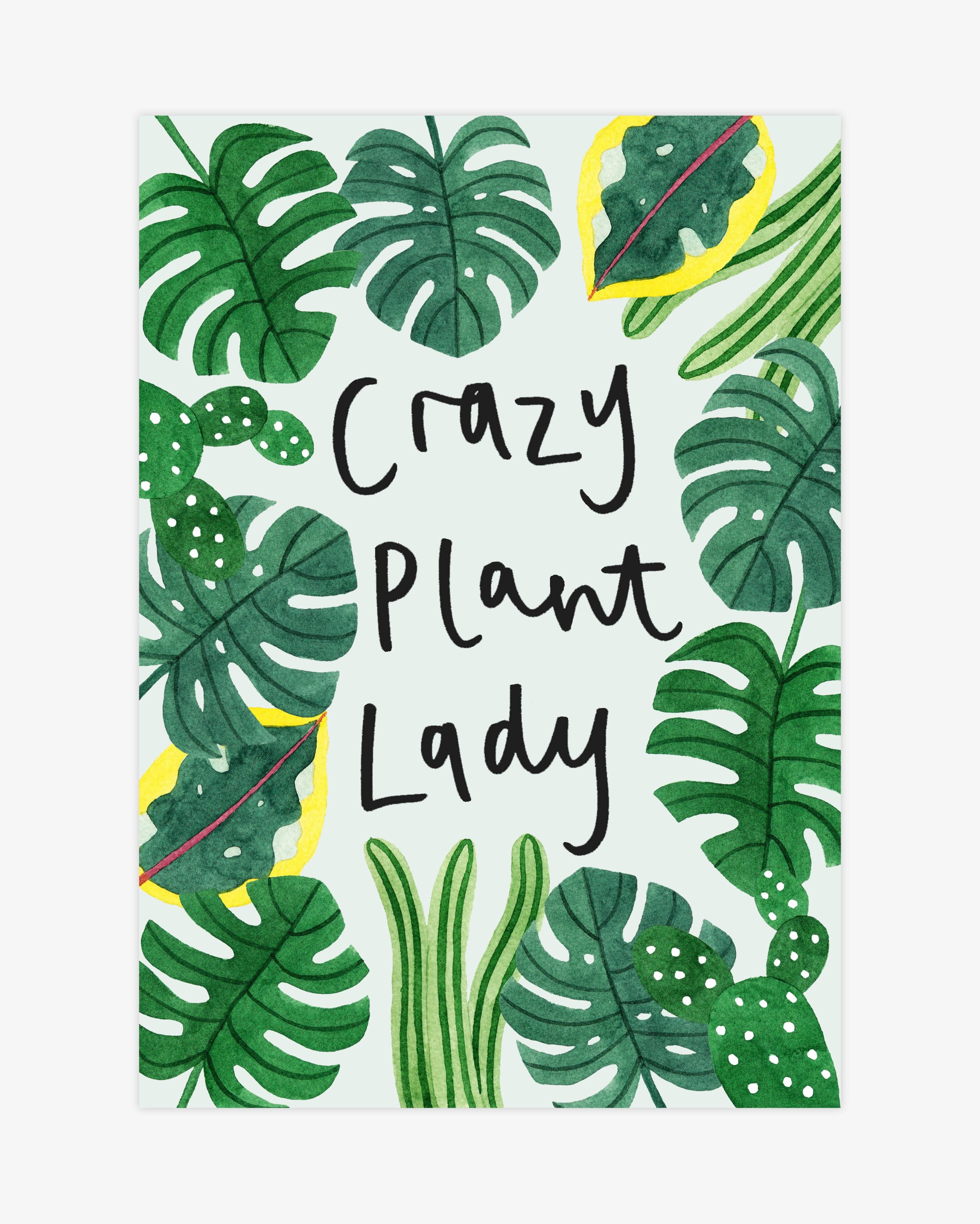 Katrina Sophia - Wholesale Art Print - Crazy Plant Lady A4 Print2