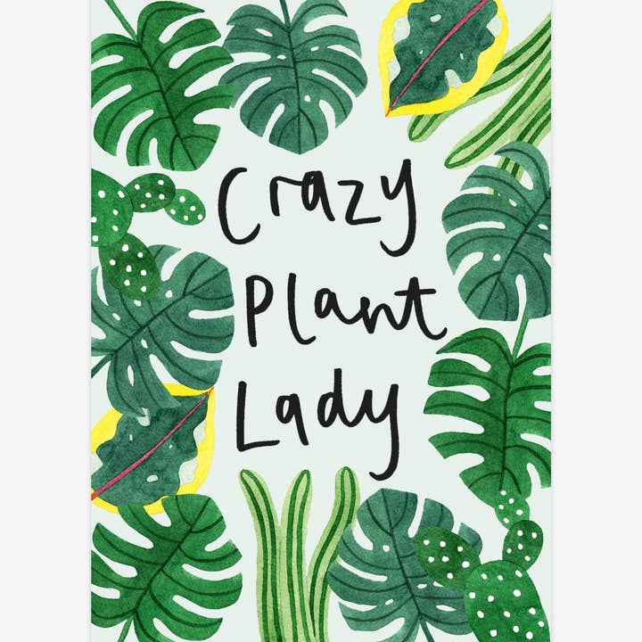 Katrina Sophia - Wholesale Art Print - Crazy Plant Lady A4 Print2