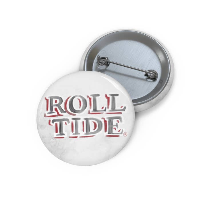 Gracefully Made Art - Wholesale Lapel Pin/Button - The University of Alabama "Roll Tide" Game Day Button