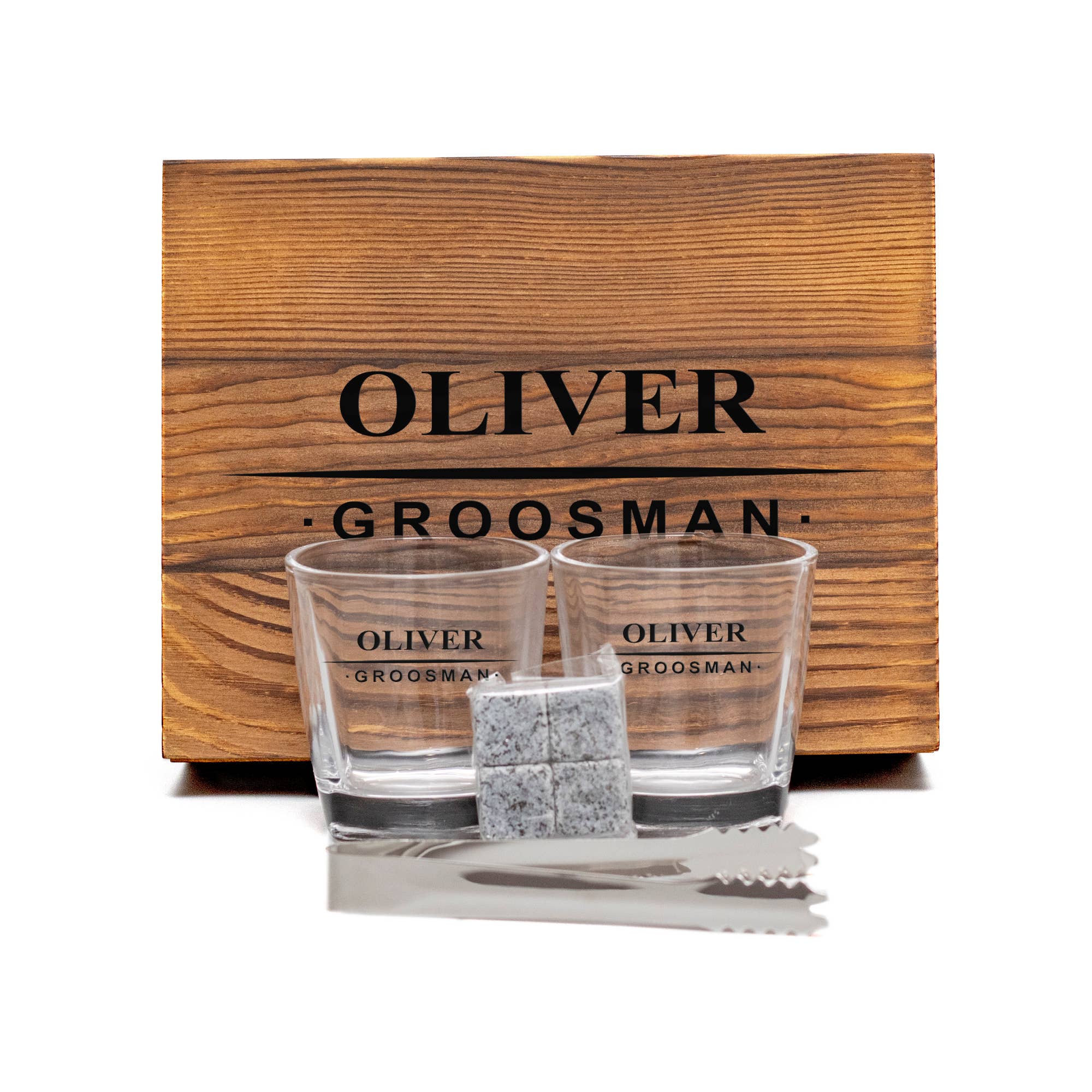 Famgraving - Wholesale Cocktail/Liquor Glass - Custom Whiskey Glasses Set with Wooden Box & Chilling Stones6