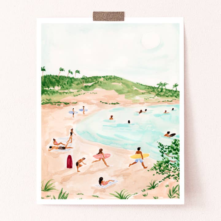 Beach Day Art Print for wholesale by Sabina Fenn
