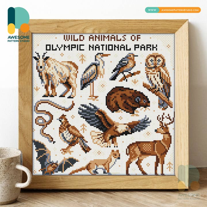 Wild Olympic National Park, Diamond Painting Kit - 120x120 for wholesale by Awesome Pattern Studio