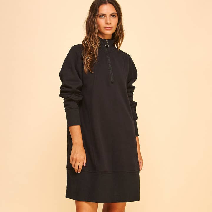 FREEZIA - Vente Robe – femme - SWEAT-SHIRT ZIPPÉ EN TISSU ÉPONGE FRANÇAIS, ROBES DÉCONTRACTÉES-FZ0010-D127