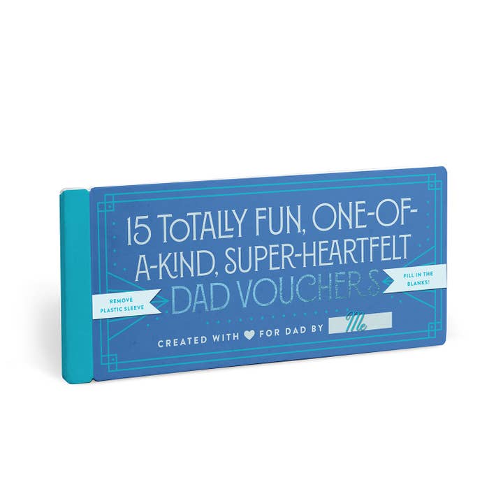 Fill in the Love® Dad Vouchers for wholesale by Knock Knock