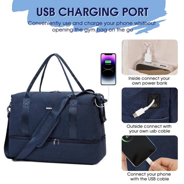 wandf - Wholesale Luggage - WF3417 Travel Bags Set Duffel Bag For Spirit Airlines40