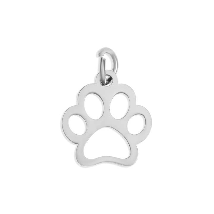 WJW - Wholesale Individual Charm/Pendant - 18K Gold PVD Stainless Steel Paw Print Charm4