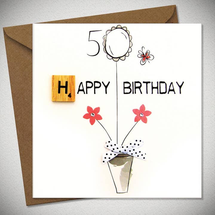HAPPY BIRTHDAY - 50 for wholesale by Bexy Boo Ltd