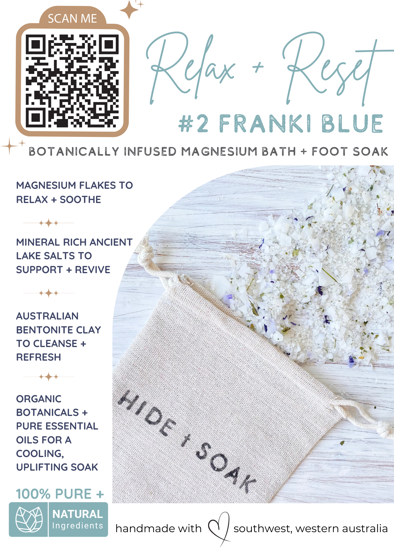 Hide + Soak | Luxurious Bath Soaks & Magnesium Oil – Óleos essenciais de aromaterapia por atacado – Conjunto de Display - Hide + Soak Spa + Wellbeing Collection 3