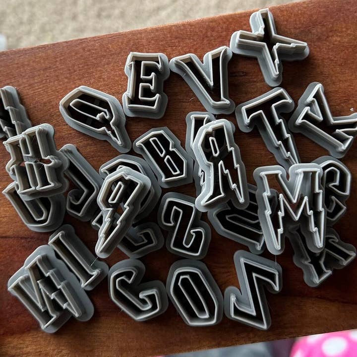 Cortador de argila polimérica alfabeto 20 mm por atacado de Roussell Prints and Demand LLC