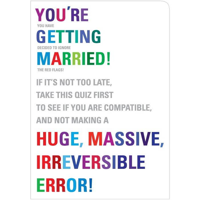 Biglietto Quiz di nozze per la vendita all'ingrosso da parte di Fomato