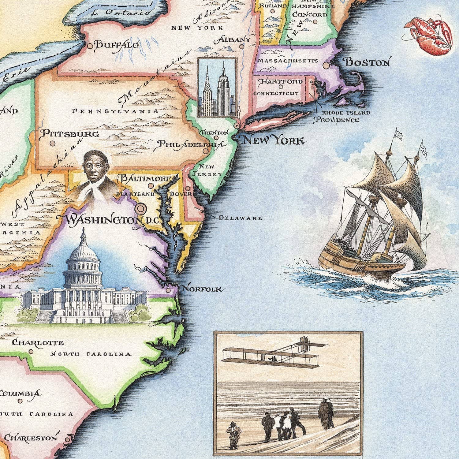 XPLORER MAPS – wholesale Vykort – USA Kartvykort1