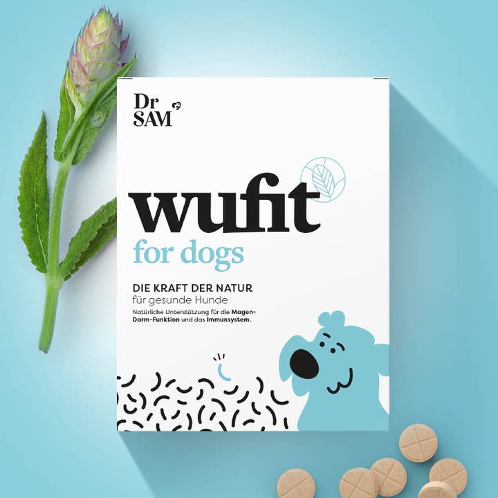 DrSAM – Großhandel Nahrungsergänzungsmittel für Haustiere – Hund – wufit dog - sekundierende Tablette vor/nach einem Wurmbefall