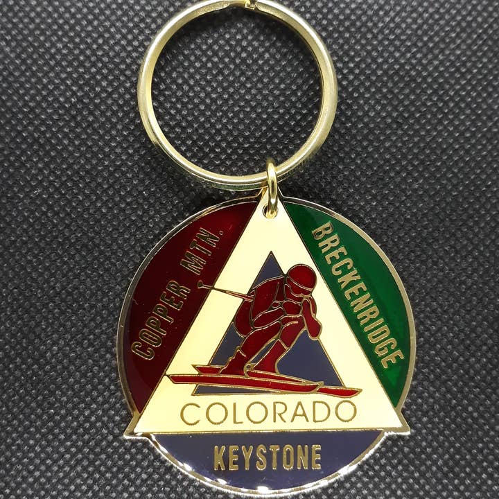 Fantastic Souvenirs, Gifts & Collectibles - Wholesale Keychain - Unisex - Keychain - Vintage Breckenridge, Copper, Keystone Triangle